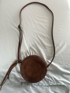 Boho Round Leather Purse